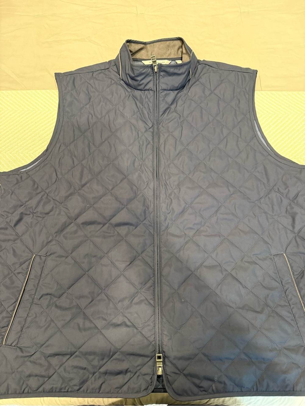 Peter Millar Essex Quilted Navy Zip-Front Vest